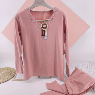 内衣套装 雅慧琳女秋冬蕾丝柔感莱卡弹力棉秋衣秋裤 新品 女保暖 包邮