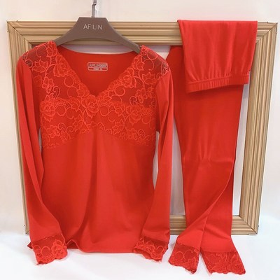 莫代尔女士v领保暖内衣包邮