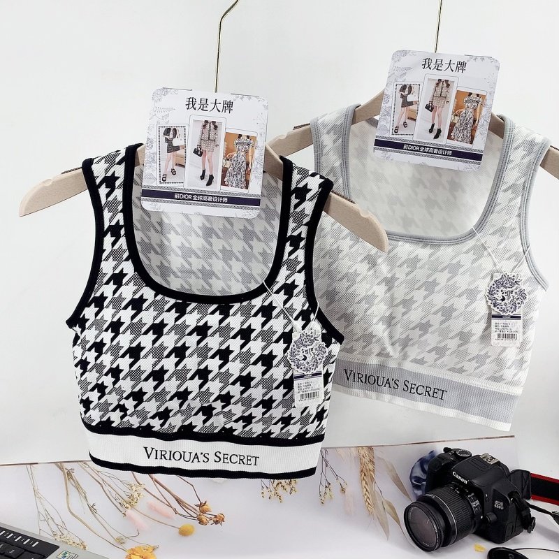 时尚百搭吊带背心女固定杯