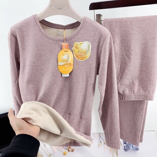 雅慧琳保暖女士内衣驼绒兔绒羊绒蚕丝发热纤维薄绒舒适润肤秋衣裤