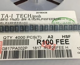 2512 0.1R 2W 1% 合金贴片电阻 2512 0.1RF 一盘4000个 一盘408元