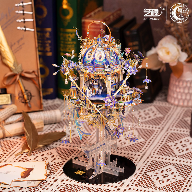 罗密欧与朱丽叶八音乐盒3D立体拼图金属拼装模型diy手工礼物