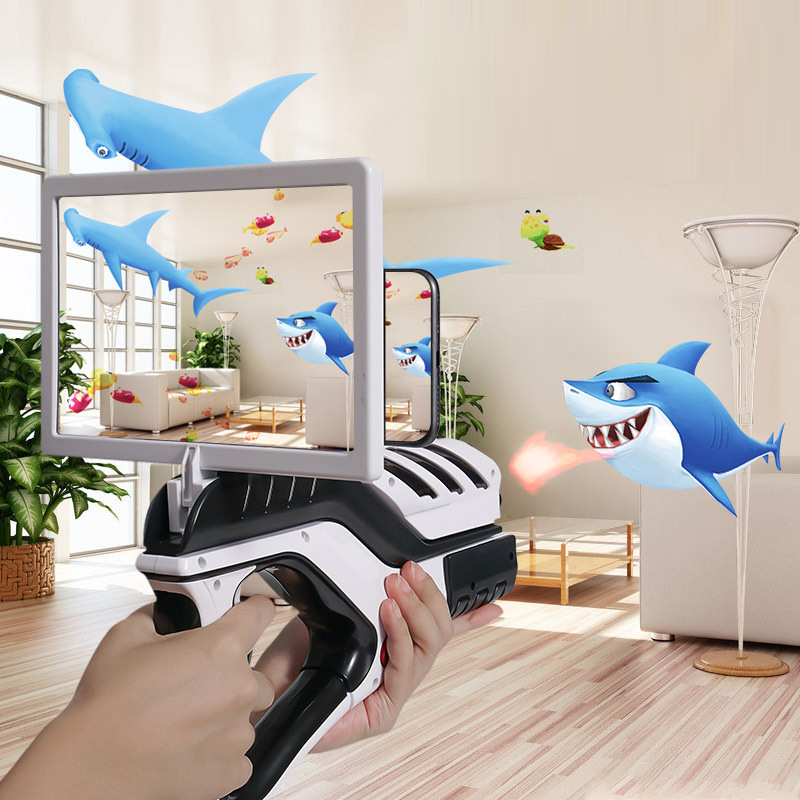 智能全景AR游戏枪儿童玩具枪10岁男孩礼盒生日礼物益智4D体感游戏
