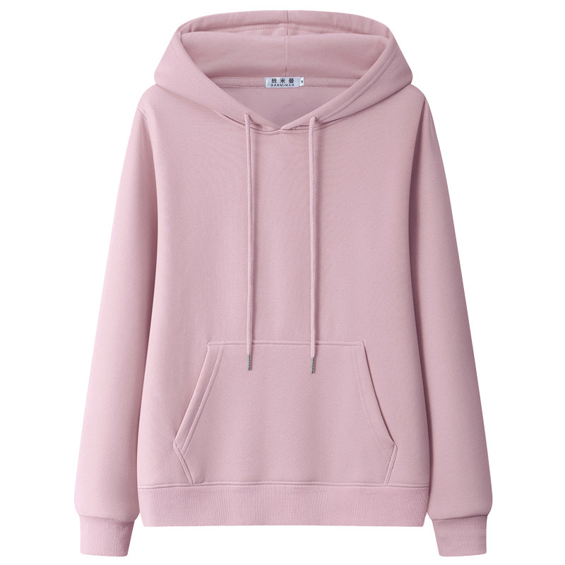 正肩秋冬卫衣女士2025新款连帽加绒大码粉色爆款时尚洋气春秋外套