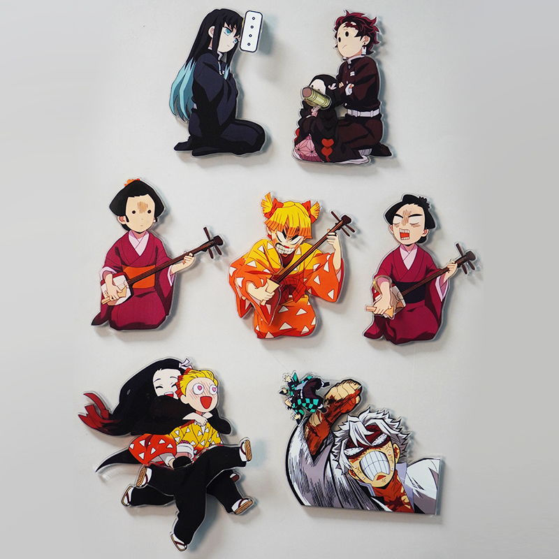 鬼灭之刃动漫人物周边旋转冰箱贴