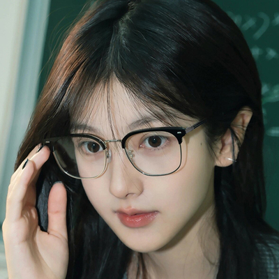 百搭眼镜三年质保半框男女同款是