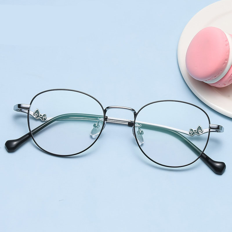 纯钛儿童眼镜框架女孩可爱新潮小马logo腿可配近视镜防蓝光