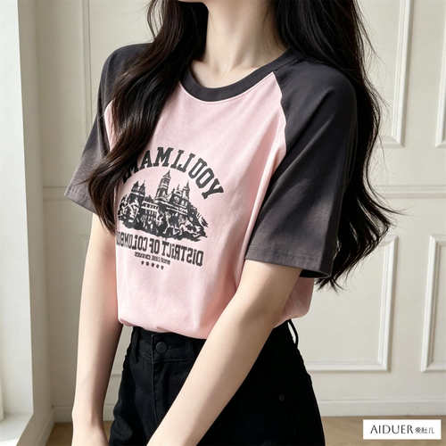母乳时尚薄款哺乳期外出上衣服辣妈夏季外穿潮妈喂奶夏款短袖T恤