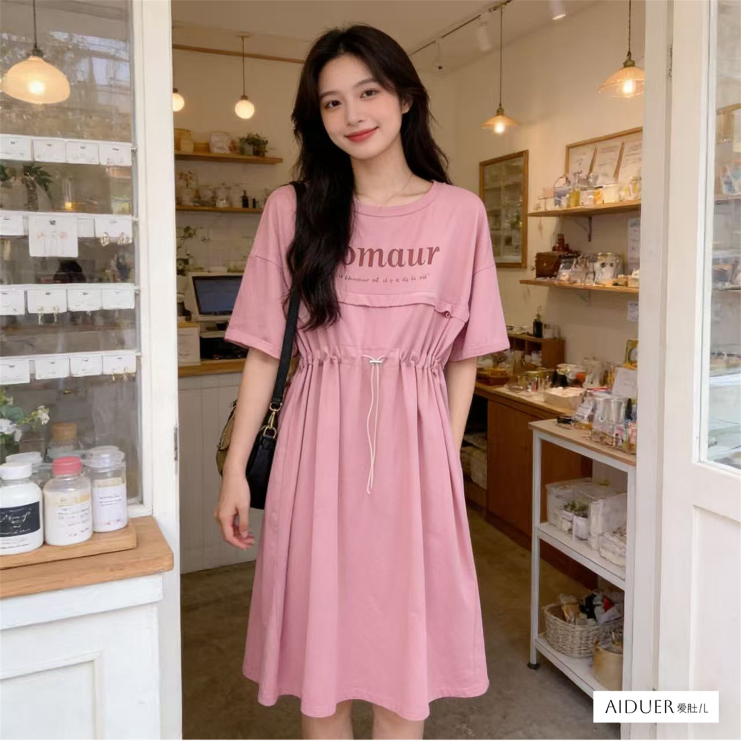 纯棉胖mm大码女装裙子夏天夏季哺乳期衣服春夏装外出可外穿连衣裙