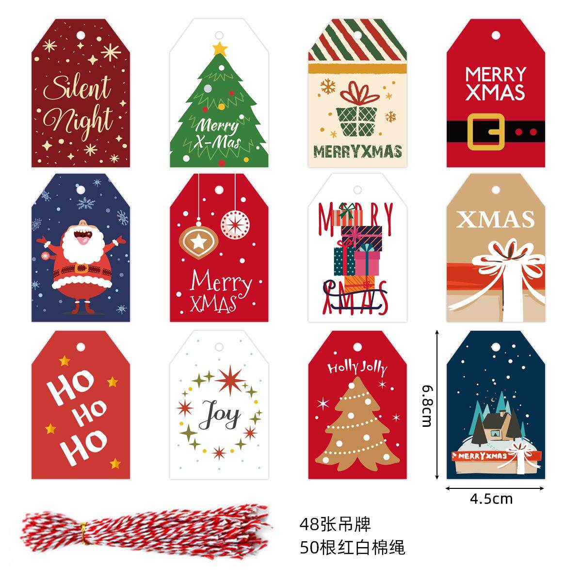 hang tag christmas tree shape cartoon gift card greeting卡片