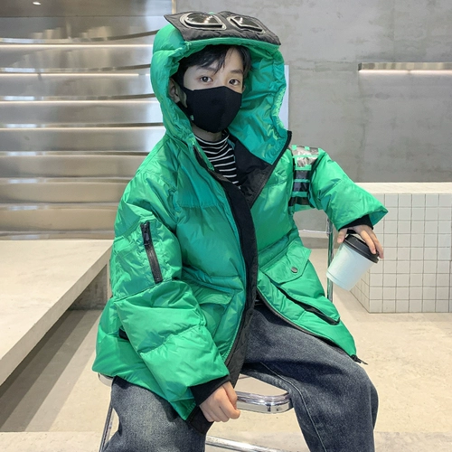 Пуховик для мальчиков, утепленная детская куртка, коллекция 2023, в западном стиле, подходит для подростков