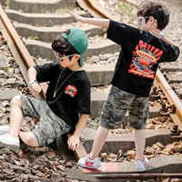 Bộ đồ bé trai mùa hè 2019 Quần áo trẻ em mới trong không khí cho bé trai mùa hè Cậu bé mùa hè đẹp trai phiên bản Hàn Quốc - Phù hợp với trẻ em quần áo cho bé trai