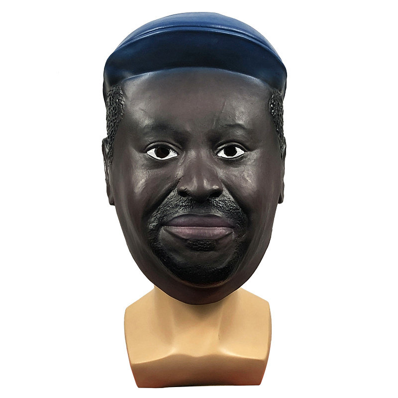 搞笑黑人乳胶头套面具化妆舞会恶搞全脸头饰万圣节日派对演出道具