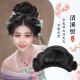 汉服假发古风全发丝一体式 发饰女 懒人发髻盘发发型垫发包造型古装