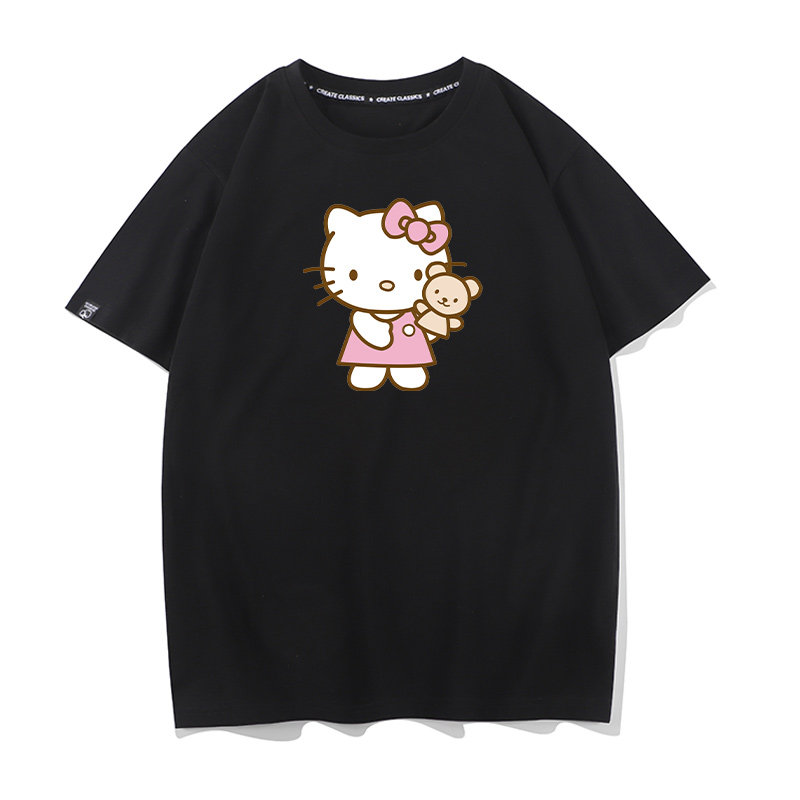 2020新款短袖t恤女纯棉凯蒂小猫可爱学院风chic韩版ins打底衫上衣|msdalam kategori Butik wanita / wanita, baju-T - dari Buy2taobao.com untuk memberikan perkhidmatan ejen Taobao profesional membeli