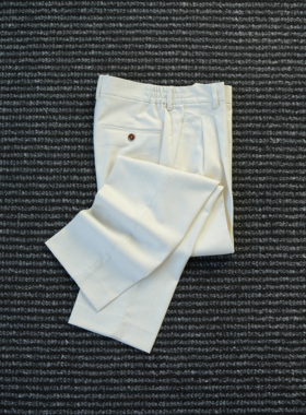 CssuGent那不勒斯皇后松紧腰高端小直筒西裤男商务休闲显瘦休闲裤