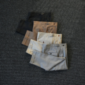 男羊毛混纺抗皱休闲裤 CssuGent那不勒斯皇后经典 巴黎扣小直筒西裤