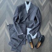 通勤西装 绅士优雅 商务绅装 男士 那不勒斯戗驳领单排扣西服套装