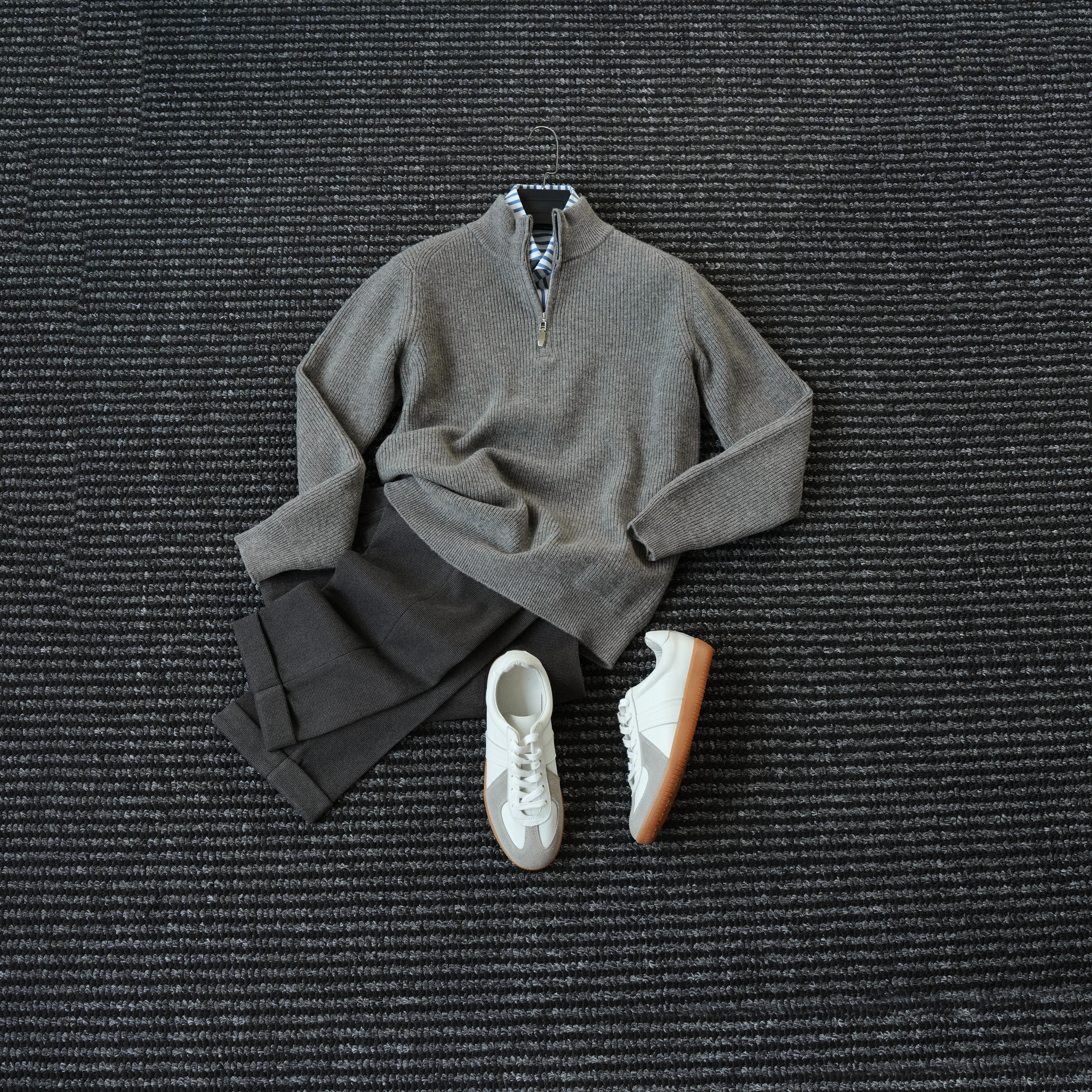 半高领100%绵羊毛衫毛衣男