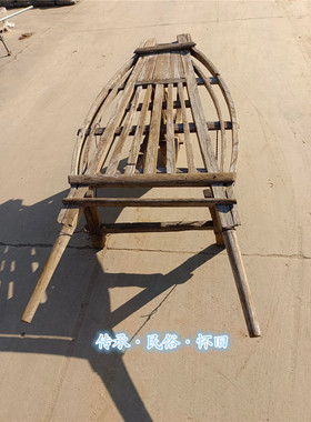 民俗怀旧老物件农村农耕文化独轮车木轮平板车田园艺术博物馆展览