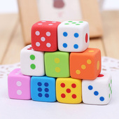 一正方体彩色骰子橡皮擦创意书本卡通色子儿童学生礼物简约可爱