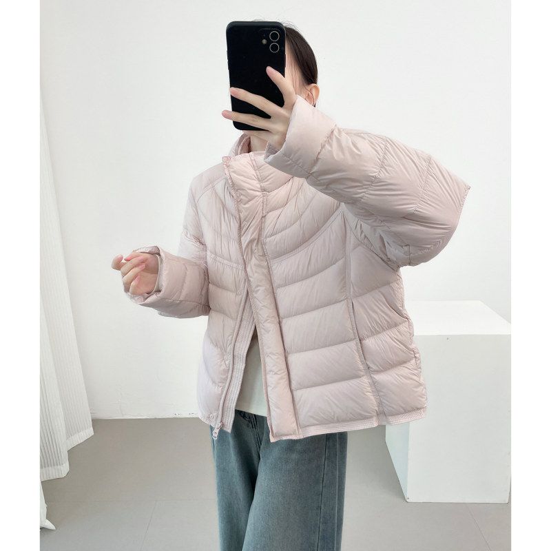 简约立领90白鸭绒轻薄款排骨韩系