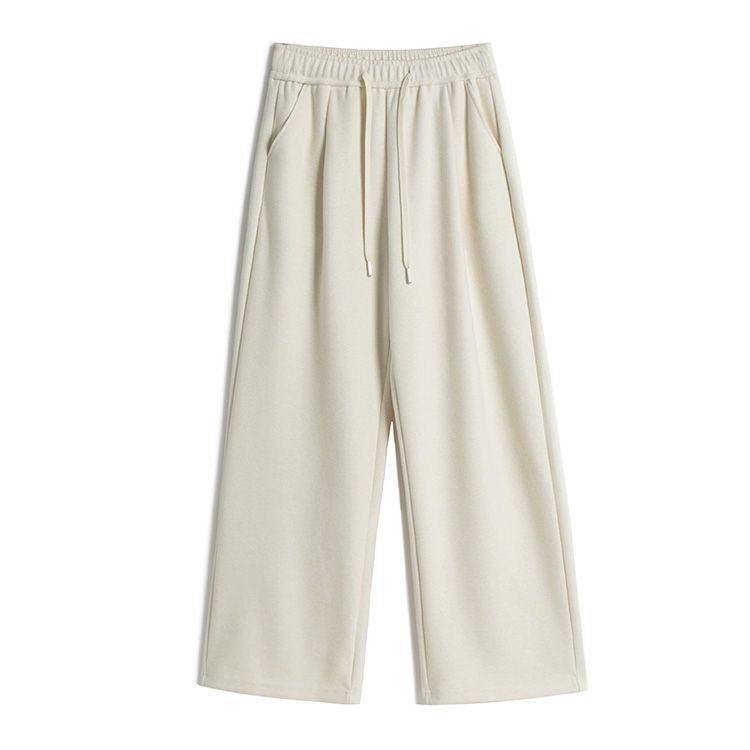 秋冬软糯温暖细腻触感云朵绒樱花粉压褶松紧腰显瘦休闲阔腿长裤女,女装/女士精品,休闲裤,淘宝优惠券,粉丝福利购,淘宝优惠卷