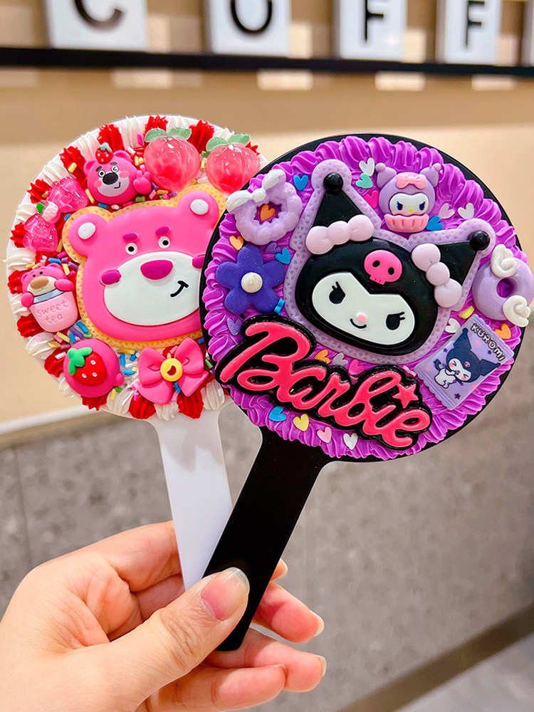 여성의 날 휴대용 거울 화장 거울 학생 휴대용 크림 접착제 DIY 재료 팩 이벤트 사이트