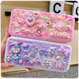 Кремовый пенал, мультяшный милый набор материалов для школьников, «сделай сам», популярно в интернете