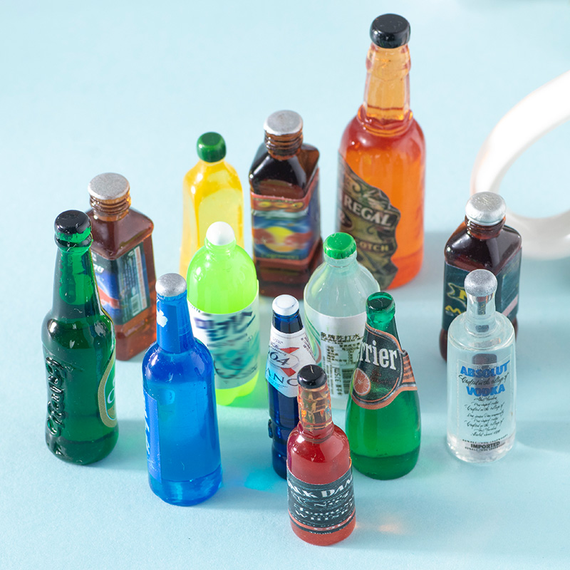 diy仿真饮料瓶奶油胶装饰物