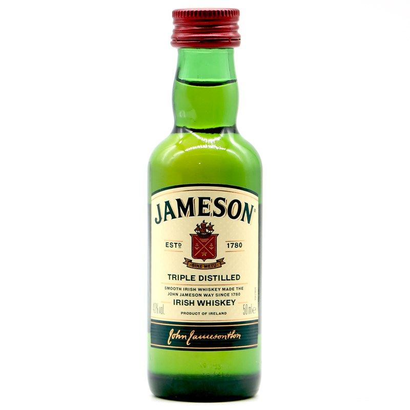 尊美醇爱尔兰威士忌占美神小样小酒版玻璃瓶酒办柠檬鸡尾酒50ml