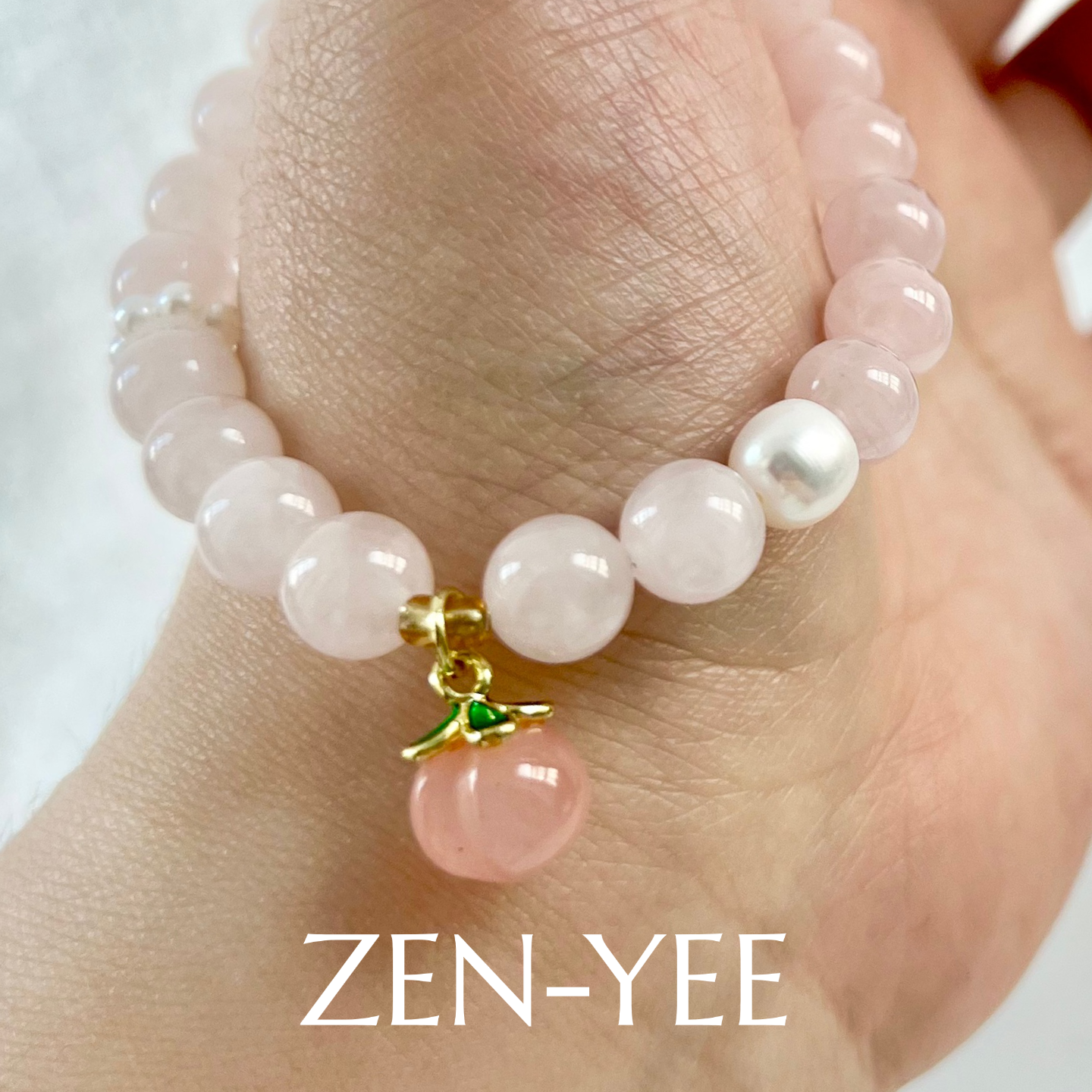 粉晶手串屁桃盐源玛瑙淡水珍珠清仓特价捡漏新中式女天然水晶手链