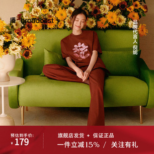 播高腰直筒裤女商场同款2024夏休闲宽松慵懒显瘦山本裤BDR2KD1023