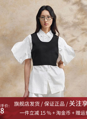 播灯笼袖衬衫女商场同款夏季新款设计感时尚长袖衬衣BDR2CD0793