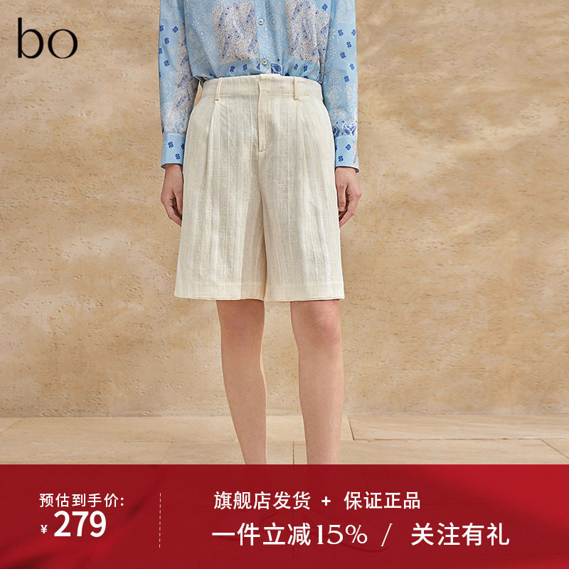 播黑标系列西装短裤女2024夏新款气质通勤五分裤BDR2KD2727
