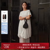 播吊带连衣裙女2024春夏新款 设计感拼接长款 花苞纱裙DDR2LD5613