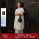 播吊带连衣裙女2024春夏新款 设计感拼接长款 花苞纱裙DDR2LD5613