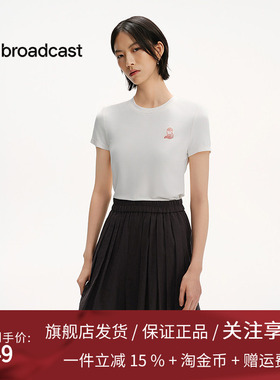 播商场同款Lisa Larson联名T恤女25夏新款宽松短袖上衣BDS2YD2518