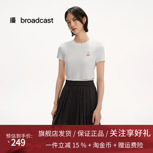 播商场同款 Larson联名T恤女25夏新款 宽松短袖 上衣BDS2YD2518 Lisa