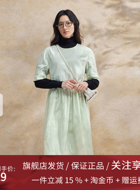 【新中式】播艺术感连衣裙女夏商场同款文艺褶皱长裙子BDR2LD1553