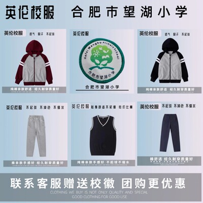 【校徽校服】合肥市望湖小学 英伦学生运动上衣长裤针织马甲西裤