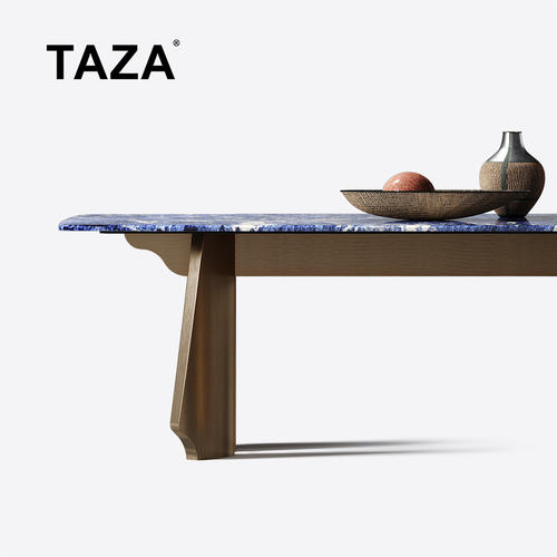 TAZA意式天然奢石长餐桌别墅