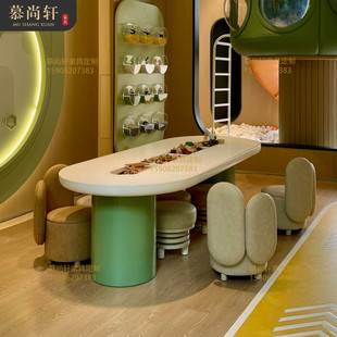 幼儿园早教中心绘画手工学习桌椅样品屋展示中心儿童区娱乐区创意