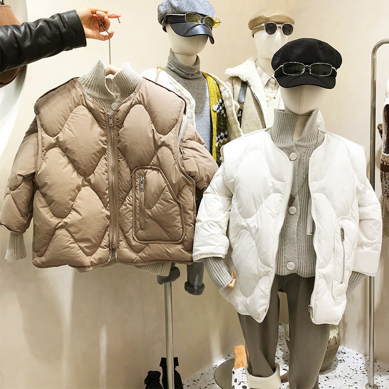 90%短款两件套韩版儿童羽绒服