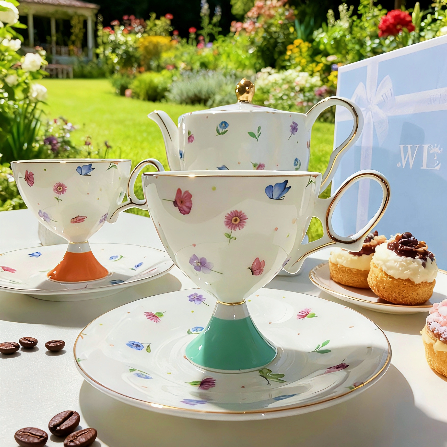莉莎花园高档骨瓷咖啡杯奢华陶瓷欧式茶具套装英式下午花茶杯水杯
