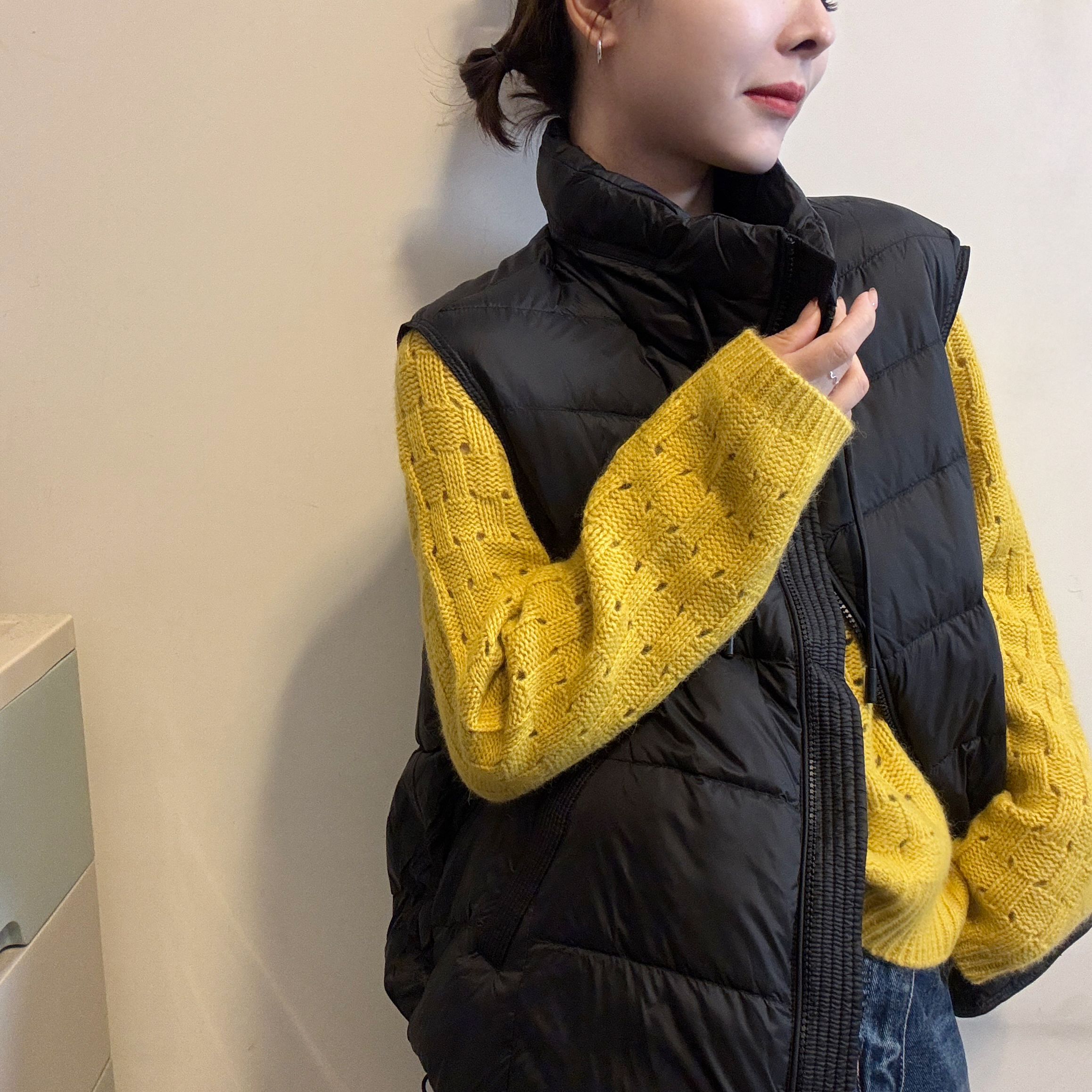 欧洲站2025秋冬立领抽绳拉链设计净版百搭小个子叠穿羽绒马甲外套