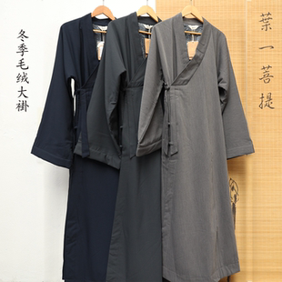 慈心缘冬季僧服保暖加绒大褂出家人长褂僧人服装和尚长衫男女款