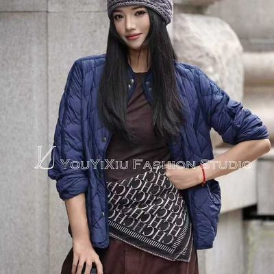 欧货正品2025早秋新款立领单排扣宽松显瘦轻薄羽绒服女短款外套潮