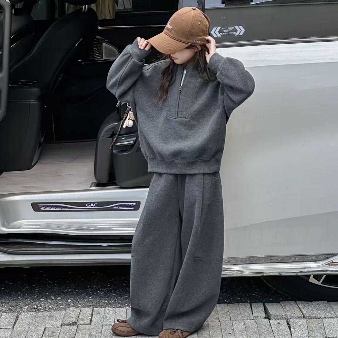 ABC童装女童春秋休闲套装2025秋冬新款中大童套头百搭卫衣加绒两,童装/婴儿装/亲子装,儿童运动套装,淘宝优惠券,粉丝福利购,淘宝优惠卷