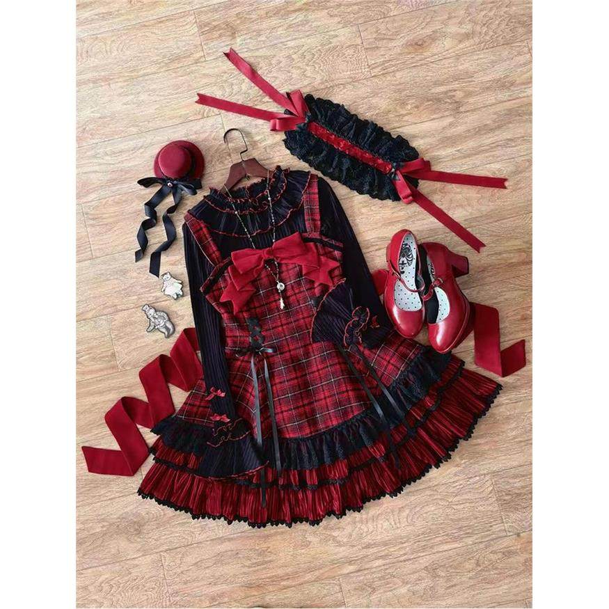 ABC魔女安娜 冬季新款日系lolita设计感叠穿斗篷连衣裙显瘦三件套,女装/女士精品,时尚套装,淘宝优惠券,粉丝福利购,淘宝优惠卷